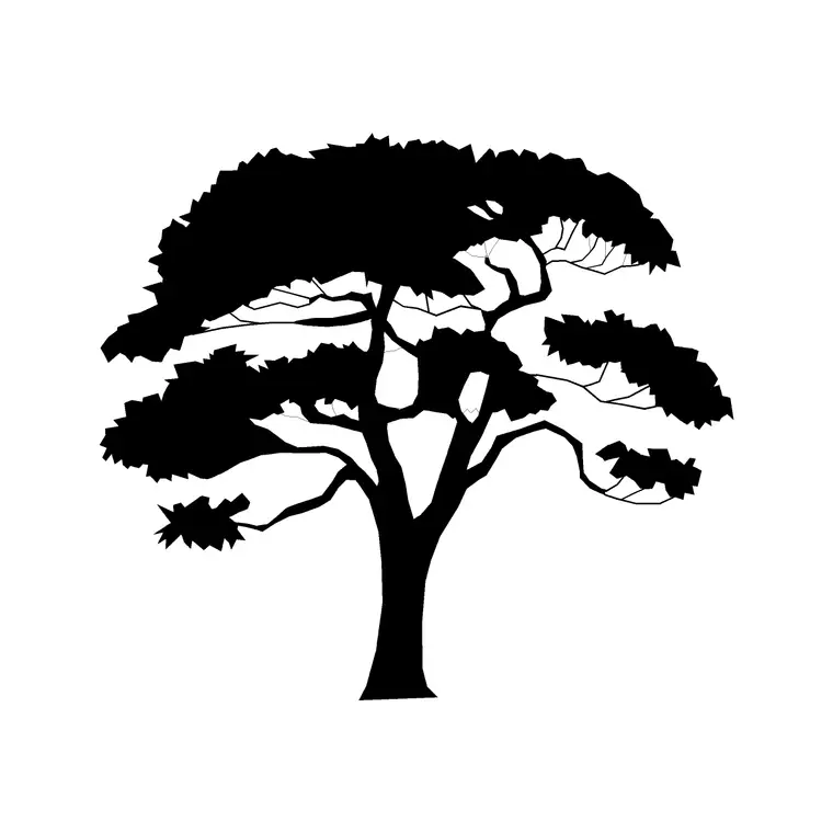 Tree Elevation (12) DWG CAD block thumbnail — trees & plants drawing