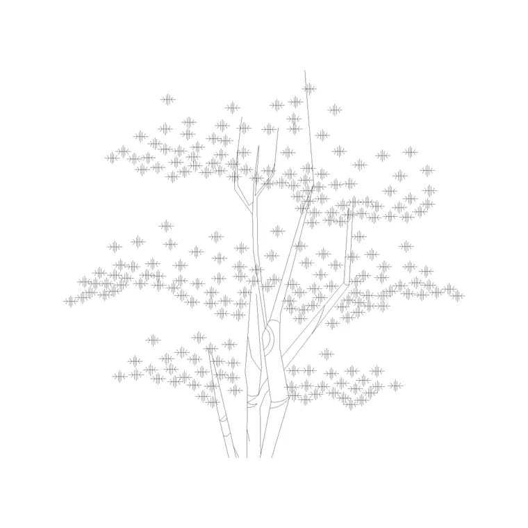 Tree Elevation (17) DWG CAD block thumbnail — trees & plants drawing