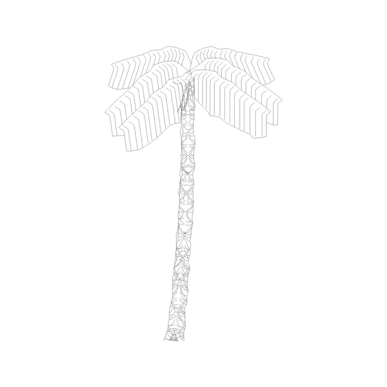 Tree Elevation (18) DWG CAD block thumbnail — trees & plants drawing