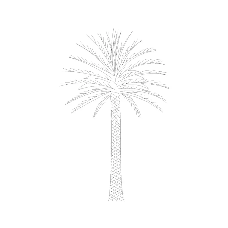 Tree Elevation (20) DWG CAD block thumbnail — trees & plants drawing