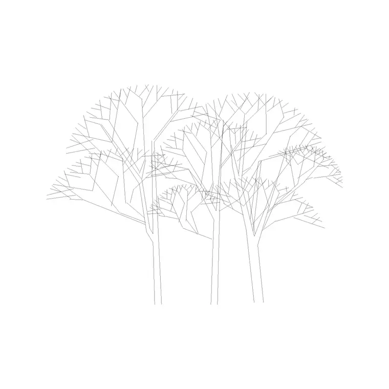 Tree Elevation (31) DWG CAD block thumbnail — trees & plants drawing