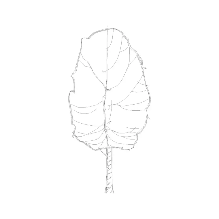 Tree Elevation (32) DWG CAD block thumbnail — trees & plants drawing