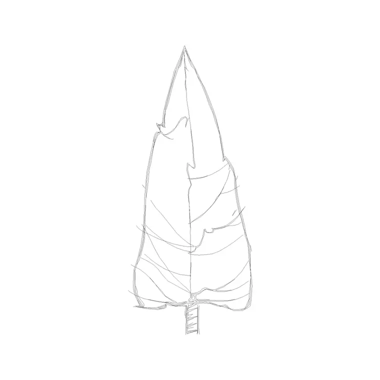 Tree Elevation (34) DWG CAD block thumbnail — trees & plants drawing