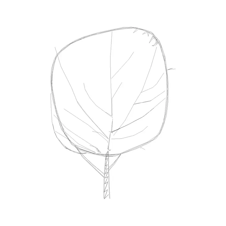 Tree Elevation (35) DWG CAD block thumbnail — trees & plants drawing