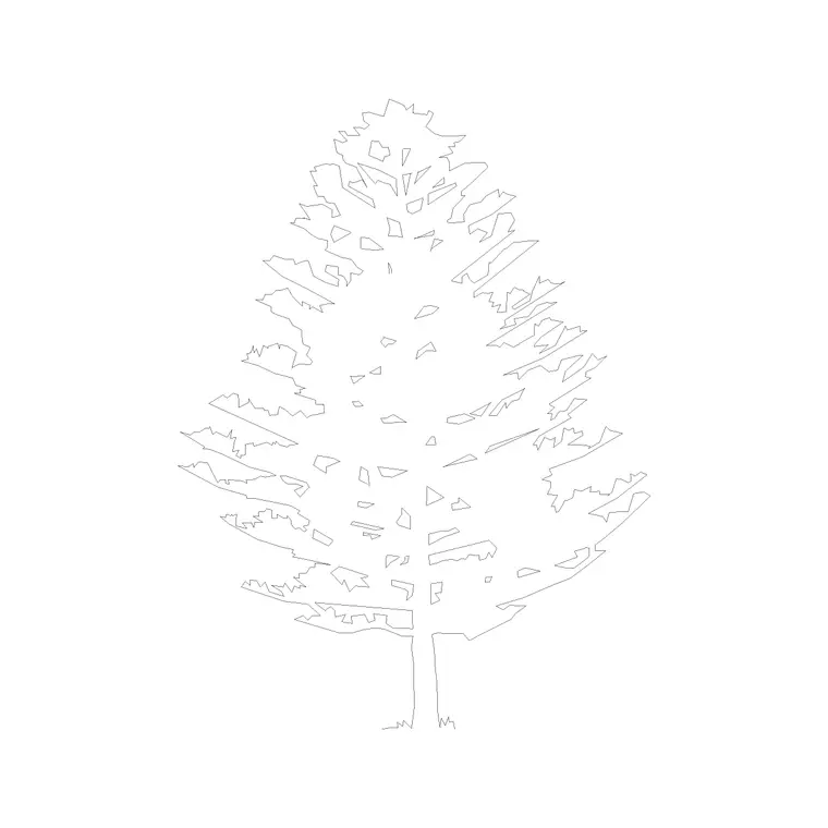 Tree Elevation (38) DWG CAD block thumbnail — trees & plants drawing