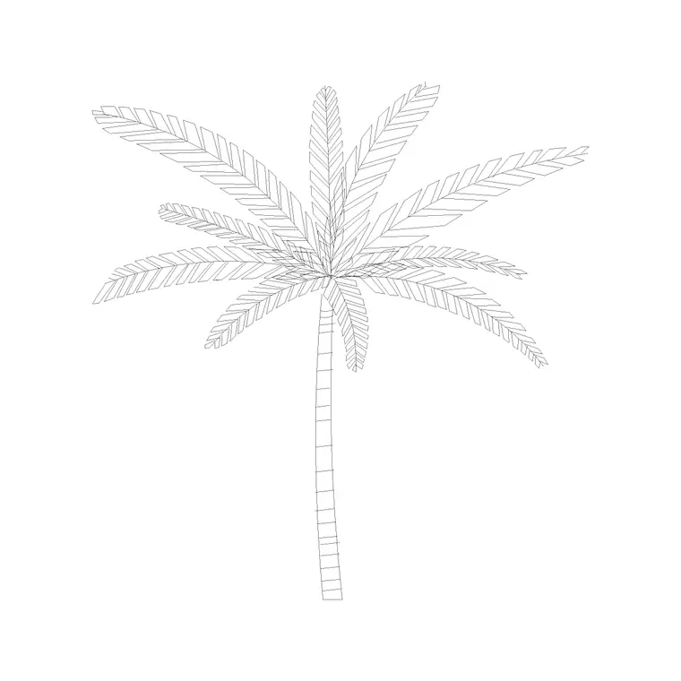 Tree Elevation (4) DWG CAD block thumbnail — trees & plants drawing