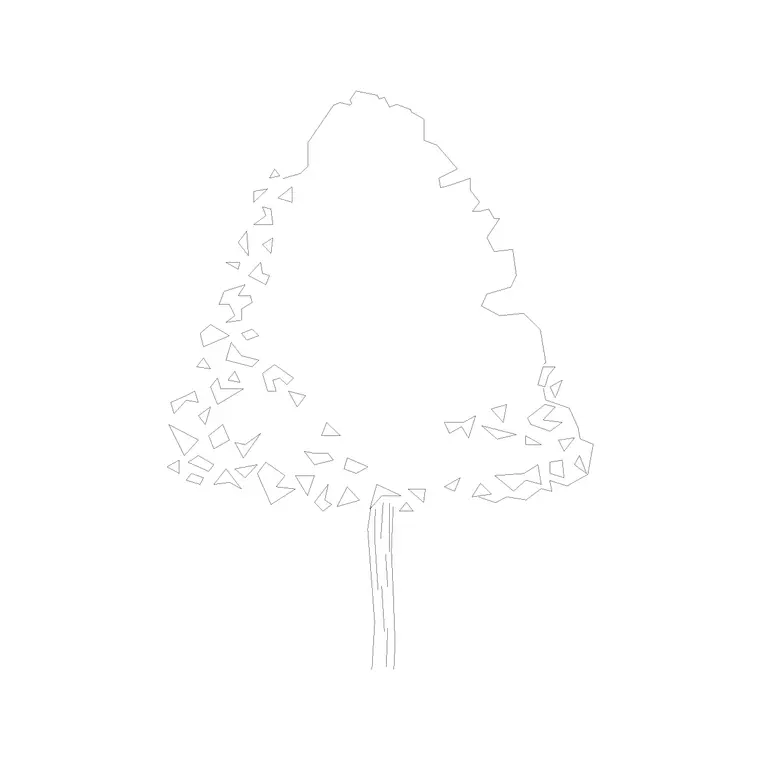 Tree Elevation (40) DWG CAD block thumbnail — trees & plants drawing