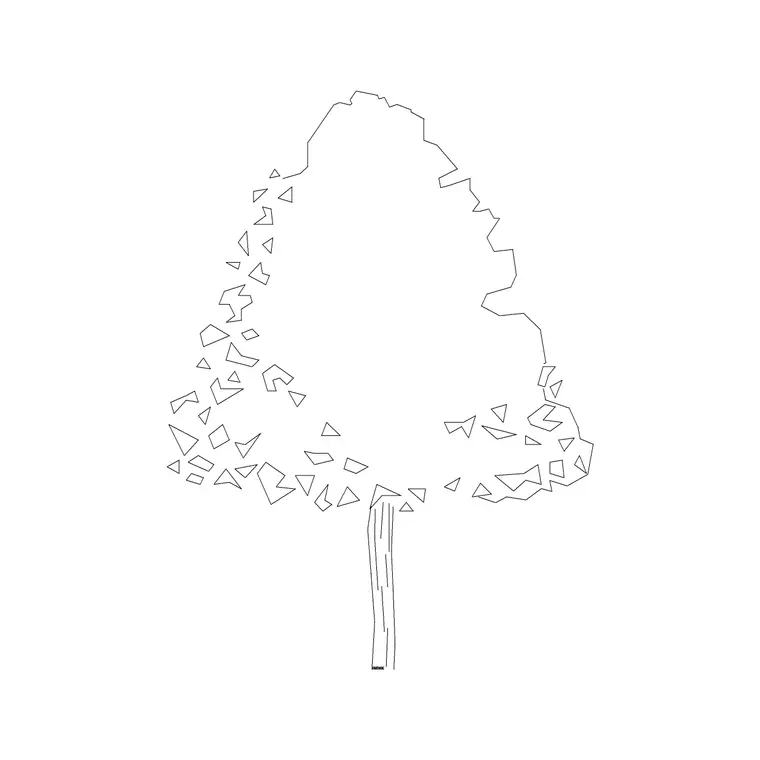 Tree Elevation (41) DWG CAD block thumbnail — trees & plants drawing