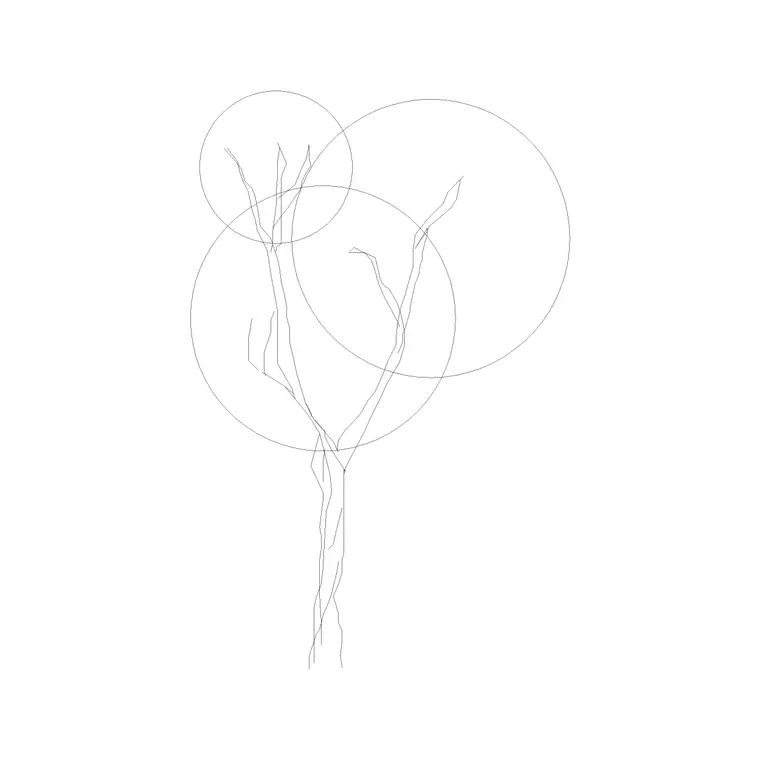 Tree Elevation (5) DWG CAD block thumbnail — trees & plants drawing
