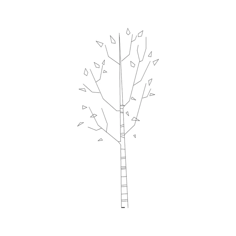 Tree Elevation (55) DWG CAD block thumbnail — trees & plants drawing