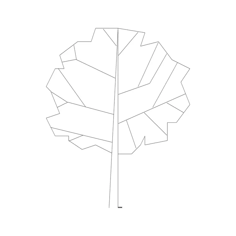 Tree Fin Ele (18) DWG CAD block thumbnail — trees & plants drawing