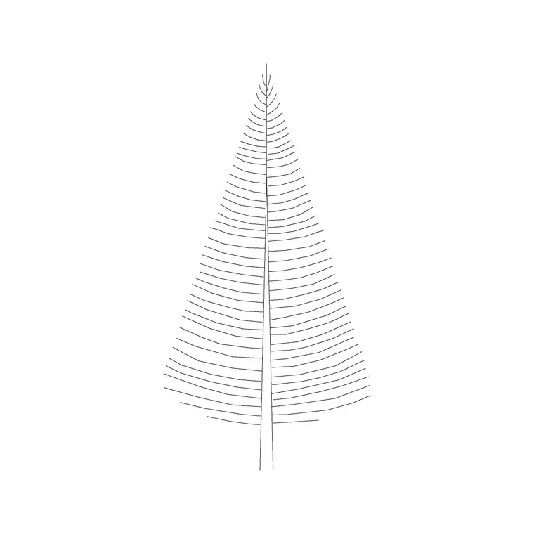 Tree Fin Ele (22) DWG CAD block thumbnail — trees & plants drawing