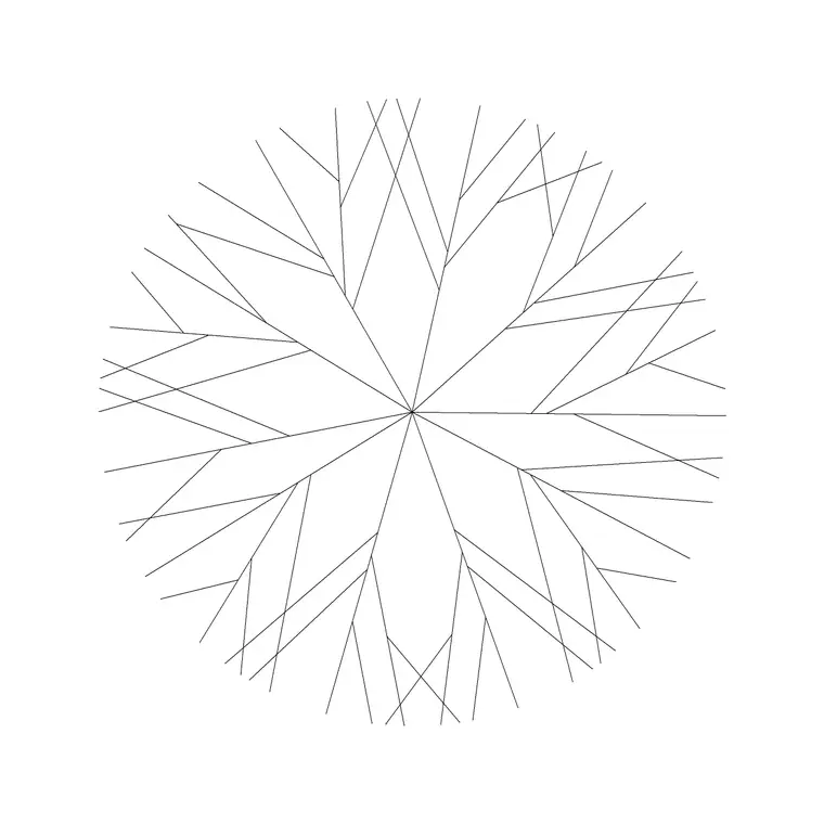 Tree Fin Plan (10) DWG CAD block thumbnail — trees & plants drawing