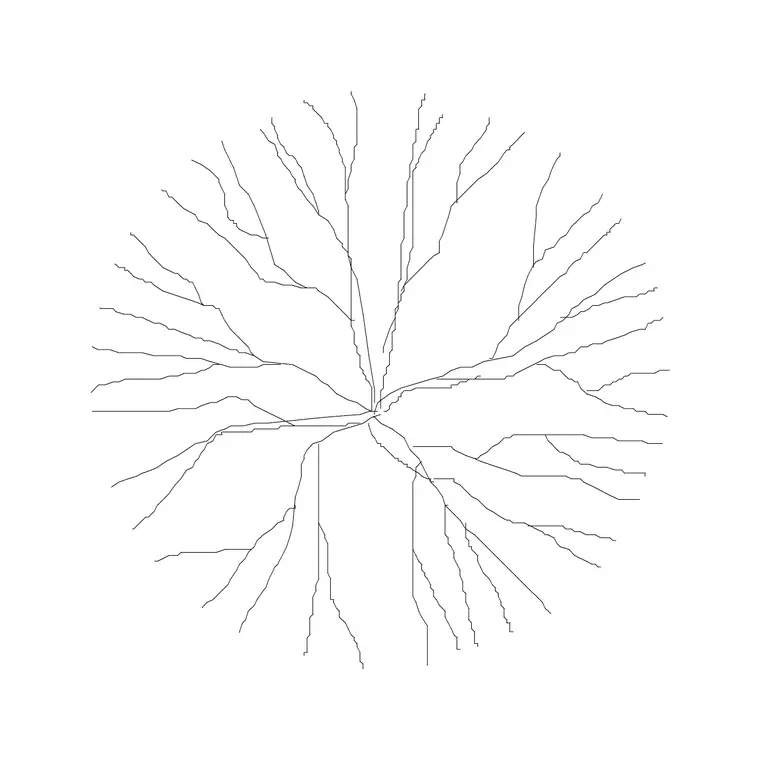 Tree Fin Plan (11) DWG CAD block thumbnail — trees & plants drawing