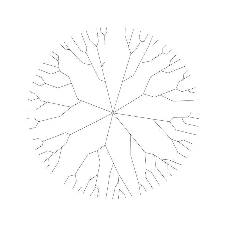 Tree Fin Plan (15) DWG CAD block thumbnail — trees & plants drawing