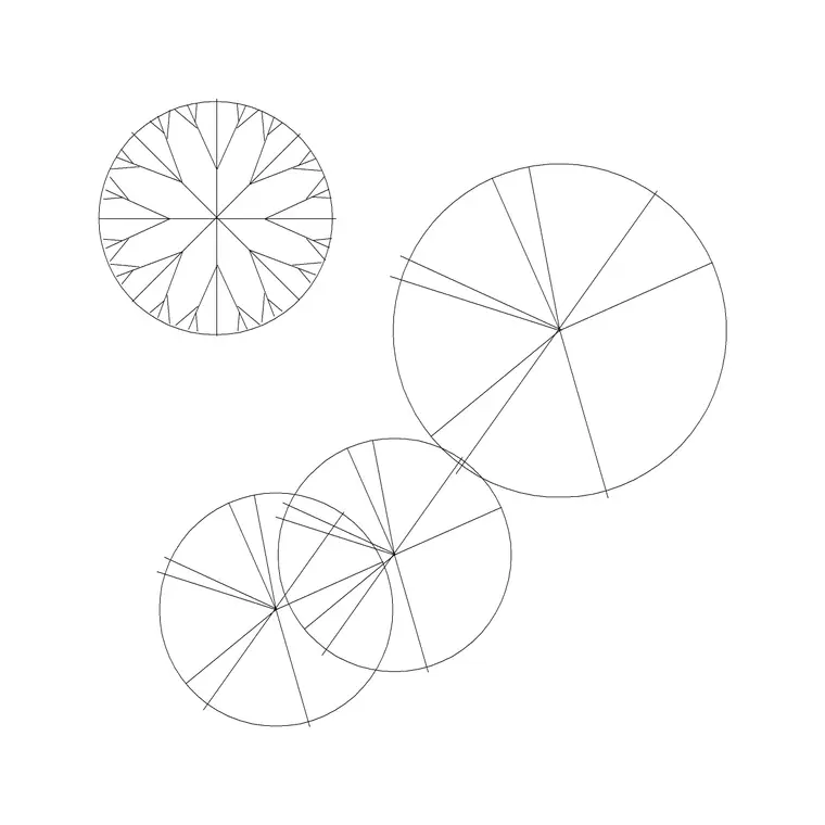 Tree Fin Plan (16) DWG CAD block thumbnail — trees & plants drawing