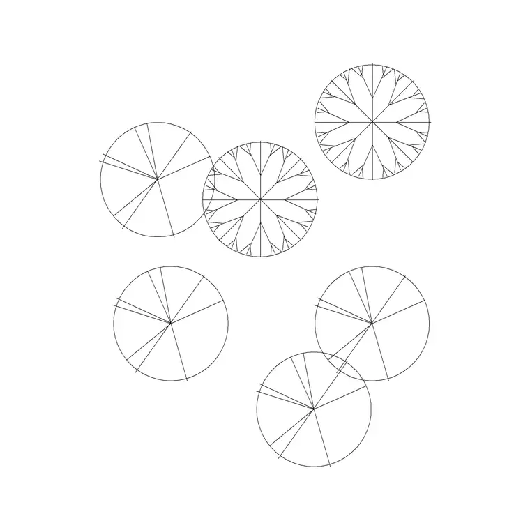 Tree Fin Plan (18) DWG CAD block thumbnail — trees & plants drawing