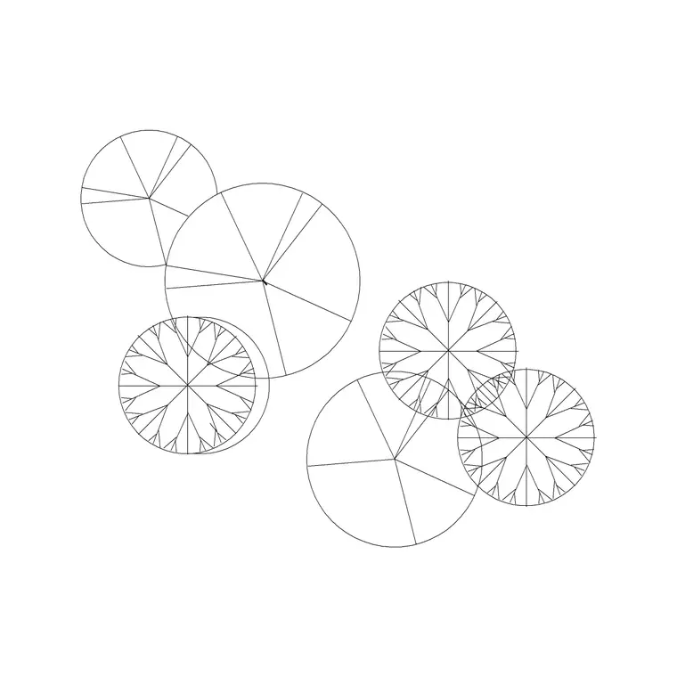 Tree Fin Plan (20) DWG CAD block thumbnail — trees & plants drawing