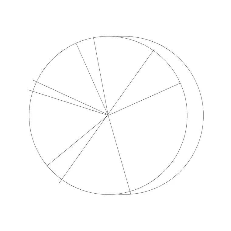 Tree Fin Plan (23) DWG CAD block thumbnail — trees & plants drawing