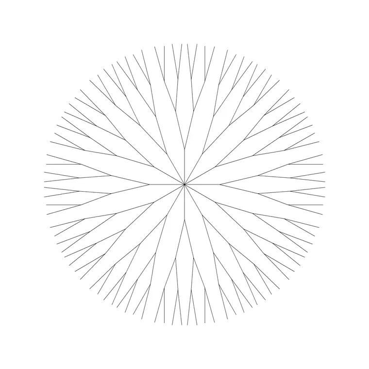Tree Fin Plan (3) DWG CAD block thumbnail — trees & plants drawing