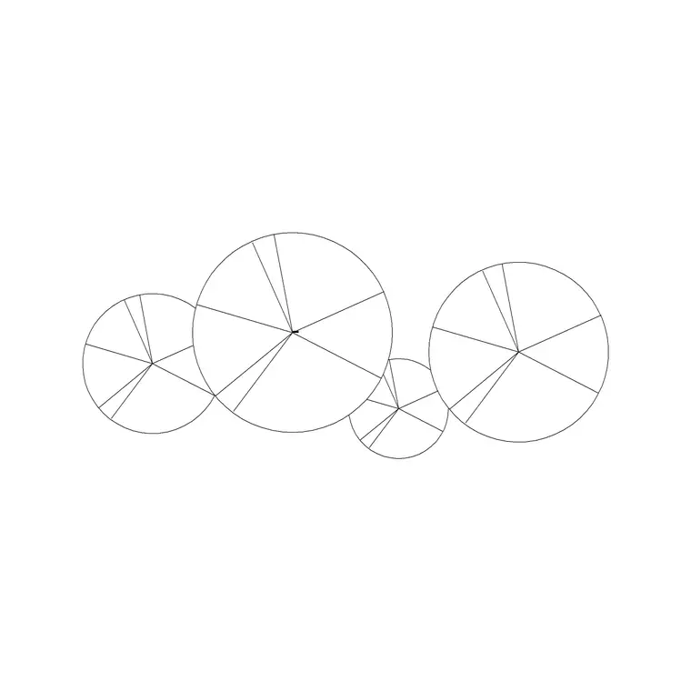 Tree Fin Plan (7) DWG CAD block thumbnail — trees & plants drawing