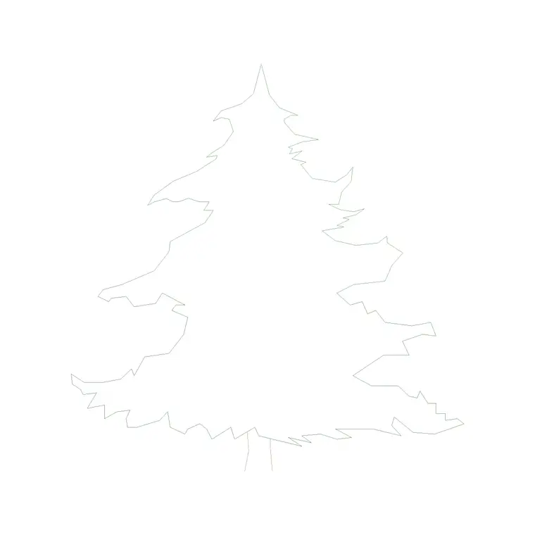Tree Front Ele (13) DWG CAD block thumbnail — trees & plants drawing