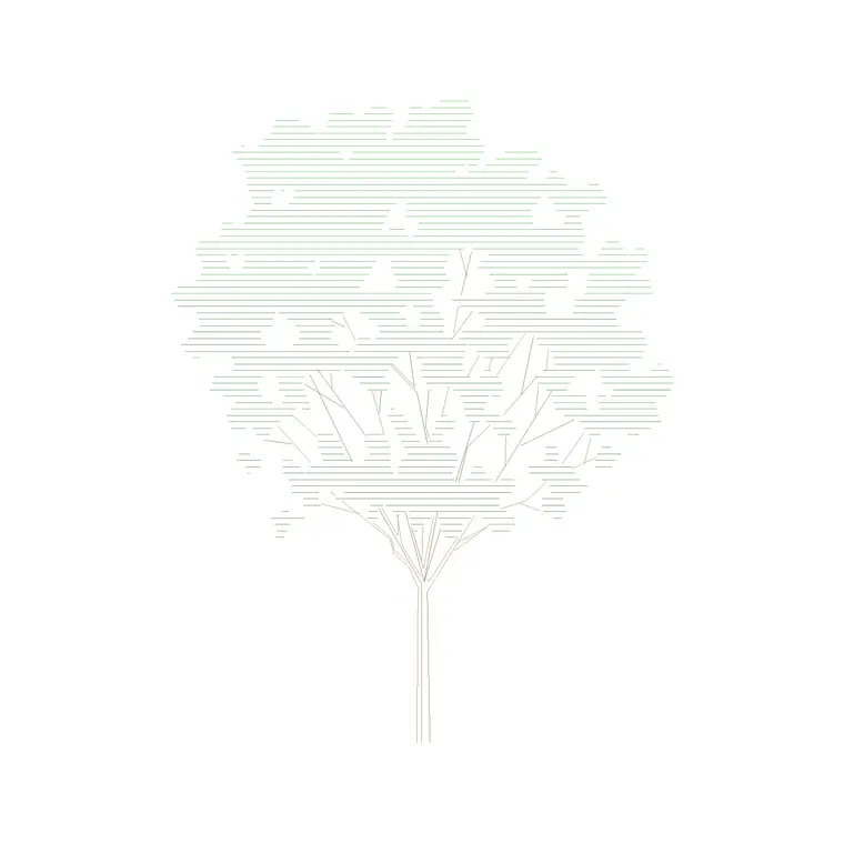 Tree Front Ele (15) DWG CAD block thumbnail — trees & plants drawing