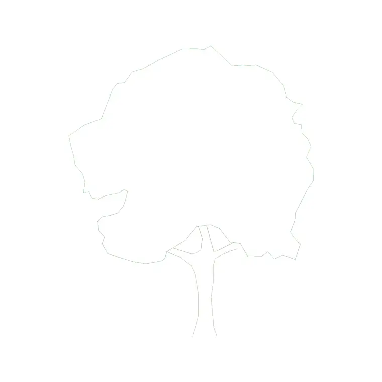 Tree Front Ele (26) DWG CAD block thumbnail — trees & plants drawing