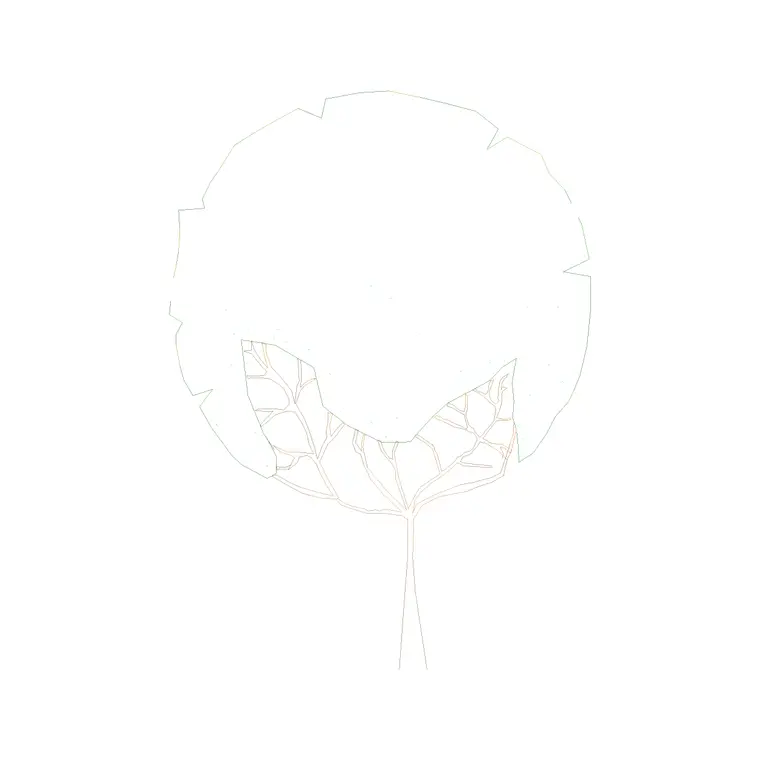 Tree Front Ele (31) DWG CAD block thumbnail — trees & plants drawing