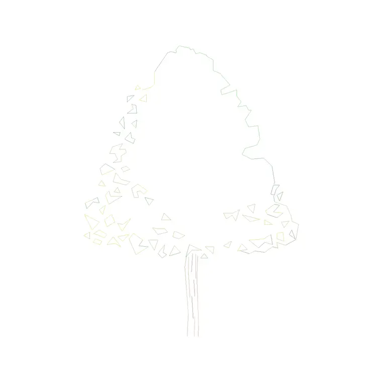 Tree Front Ele (37) DWG CAD block thumbnail — trees & plants drawing