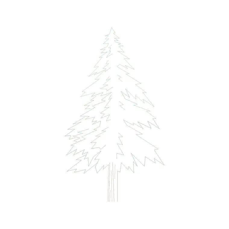 Tree Front Ele (4) DWG CAD block thumbnail — trees & plants drawing