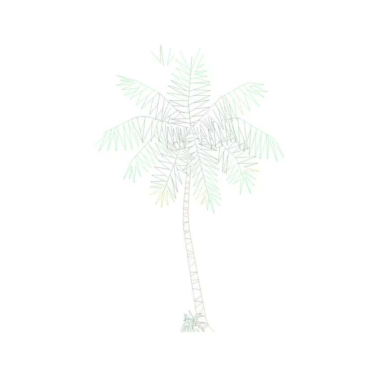 Tree Front Ele (7) DWG CAD block thumbnail — trees & plants drawing