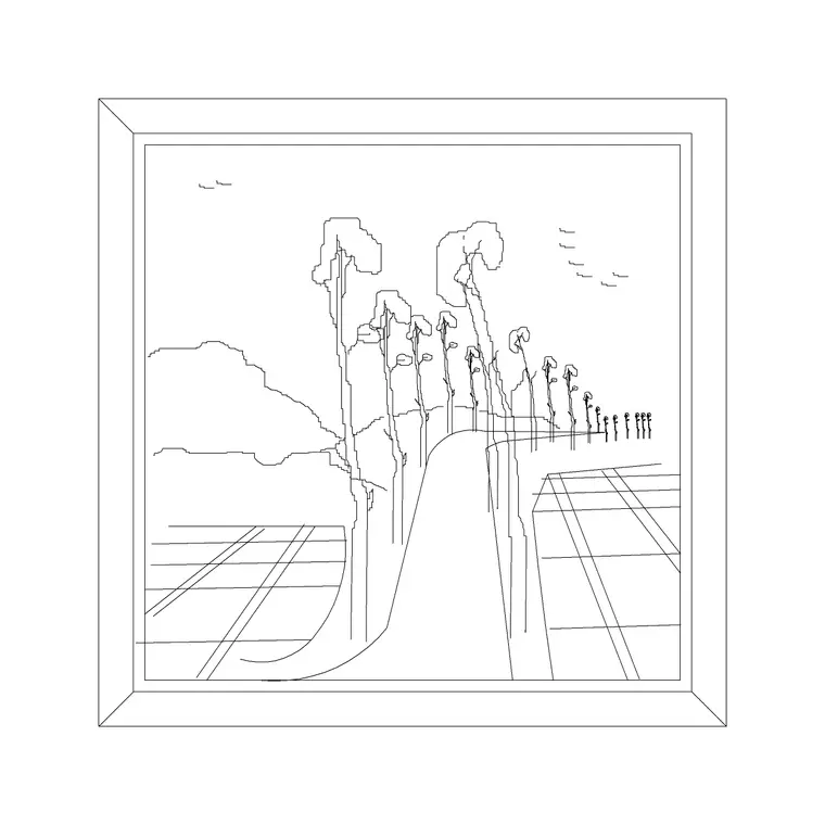 Tree Picture Frame DWG CAD block thumbnail — accessories drawing