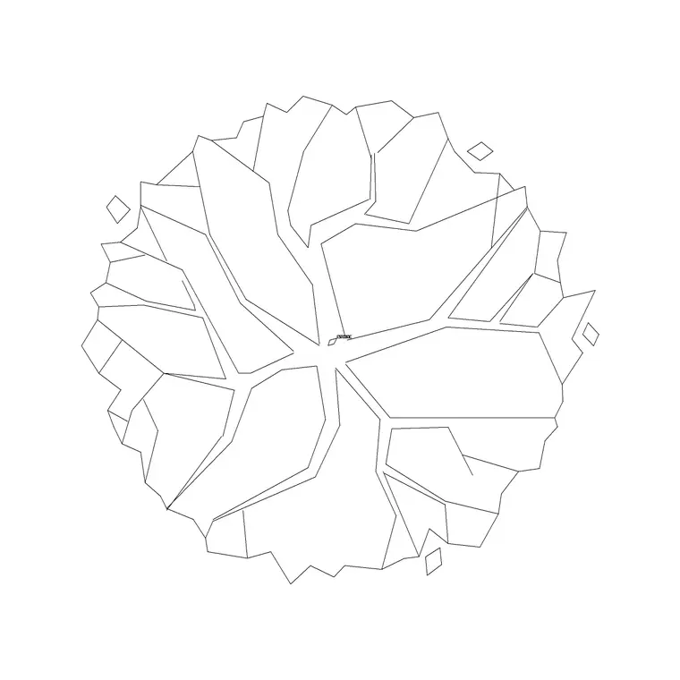 Tree Plan (14) DWG CAD block thumbnail — trees & plants drawing
