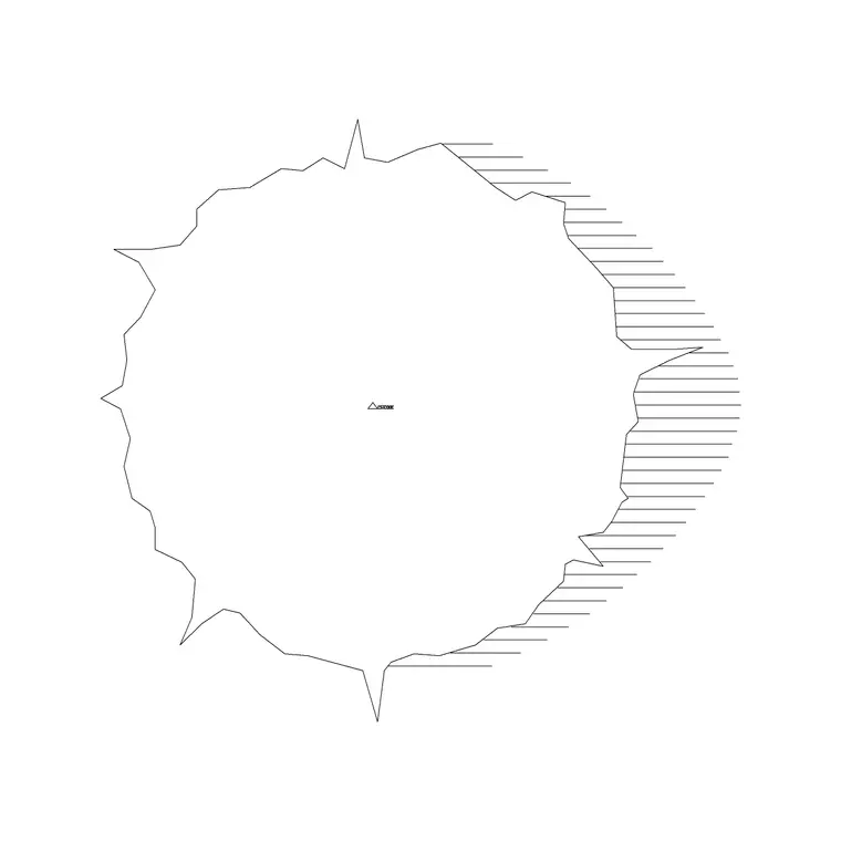 Tree Plan (25) DWG CAD block thumbnail — trees & plants drawing