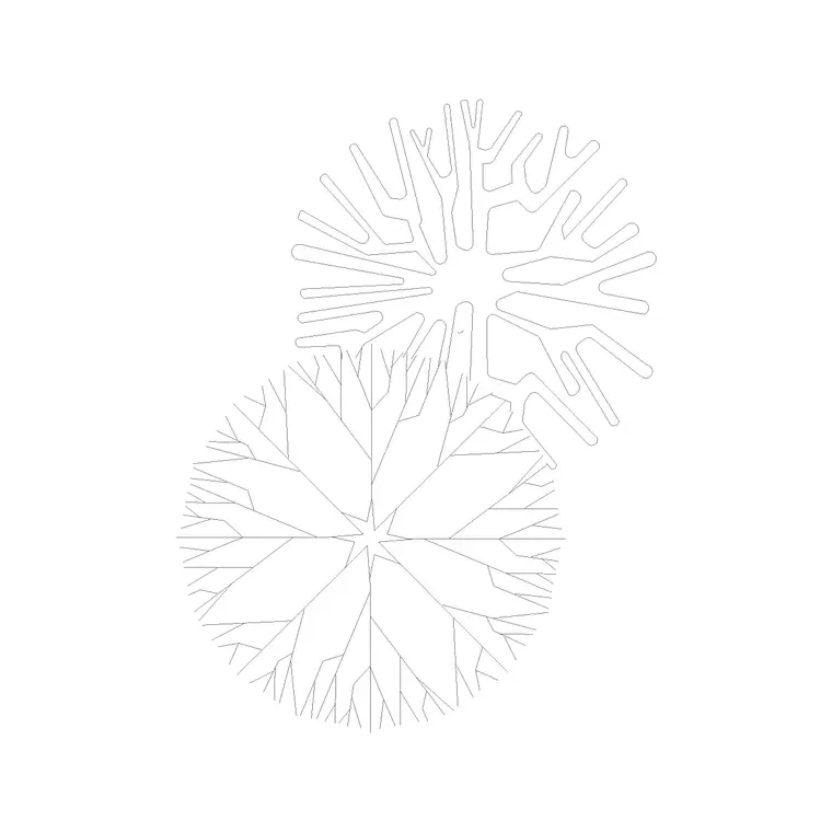 Tree Plan (29) DWG CAD block thumbnail — trees & plants drawing