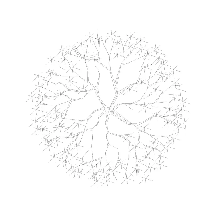 Tree Plan (36) DWG CAD block thumbnail — trees & plants drawing