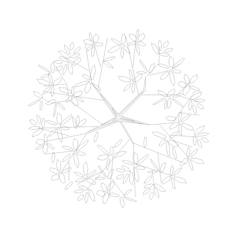 Tree Plan (37) DWG CAD block thumbnail — trees & plants drawing