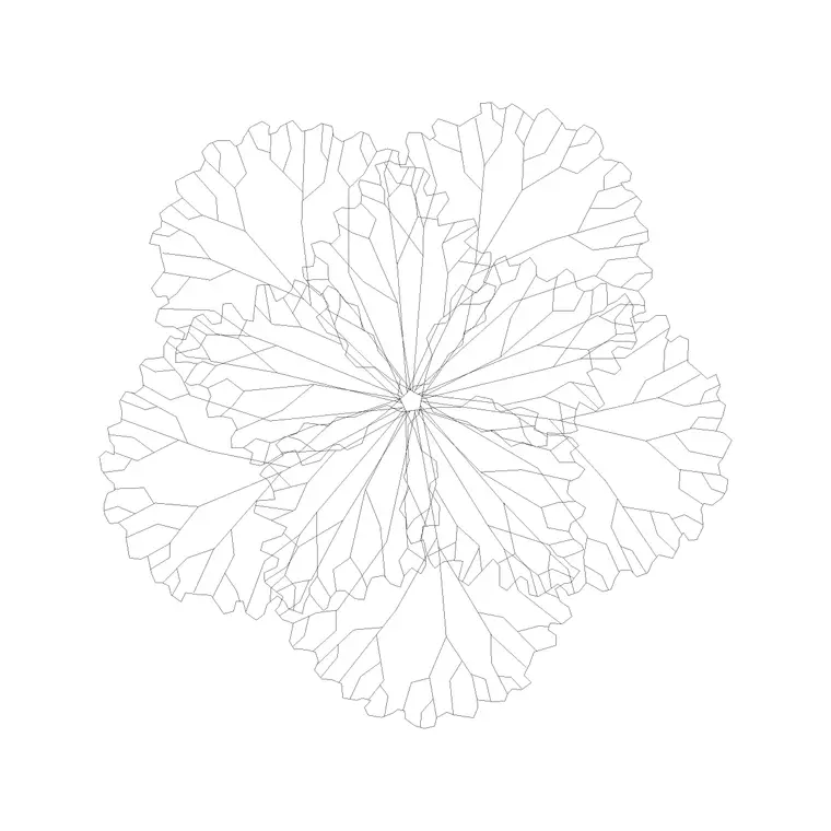 Tree Plan (70) DWG CAD block thumbnail — trees & plants drawing