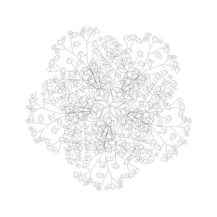 Tree Plan (71) DWG CAD block thumbnail — trees & plants drawing