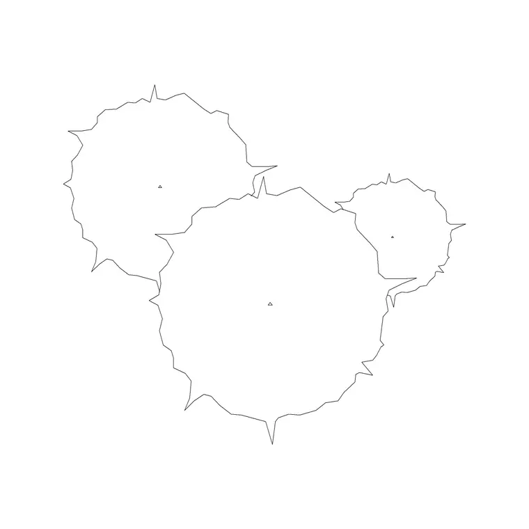 Tree Top View (23) DWG CAD block thumbnail — trees & plants drawing