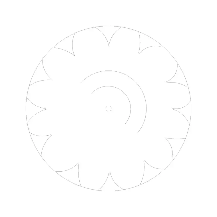 Tree Top View (36) DWG CAD block thumbnail — trees & plants drawing