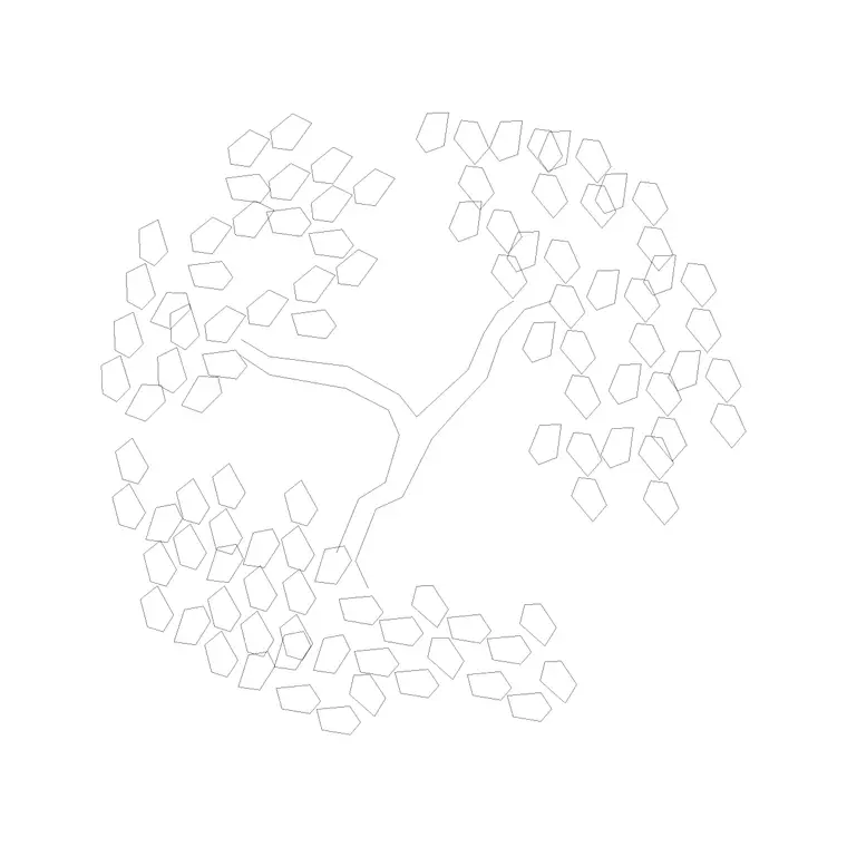 Tree Top View (42) DWG CAD block thumbnail — trees & plants drawing