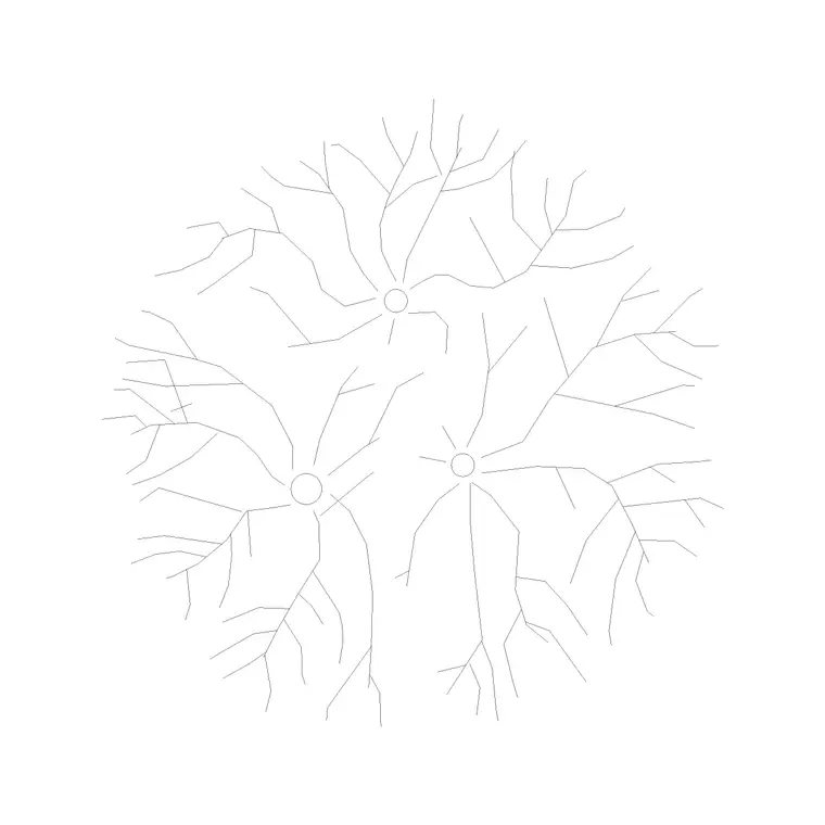 Tree Top View (47) DWG CAD block thumbnail — trees & plants drawing
