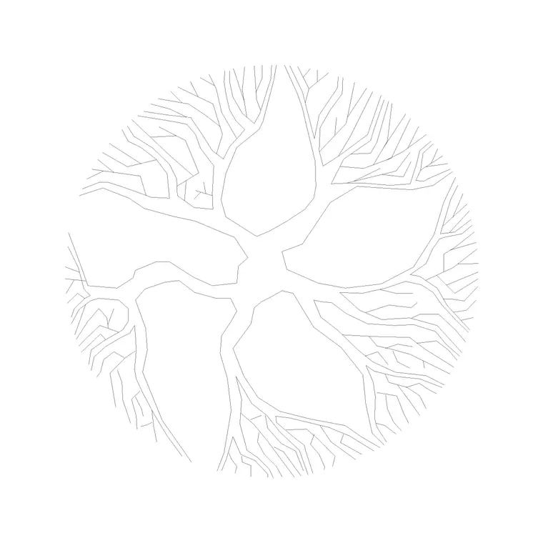 Tree Without Leaves (1) DWG CAD block thumbnail — trees & plants drawing