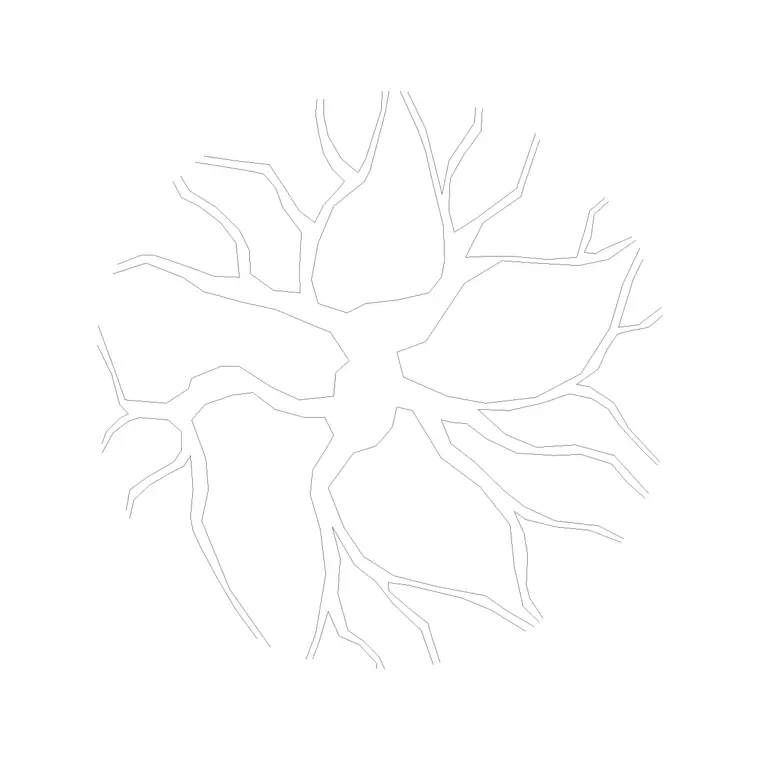 Tree Without Leaves (4) DWG CAD block thumbnail — trees & plants drawing