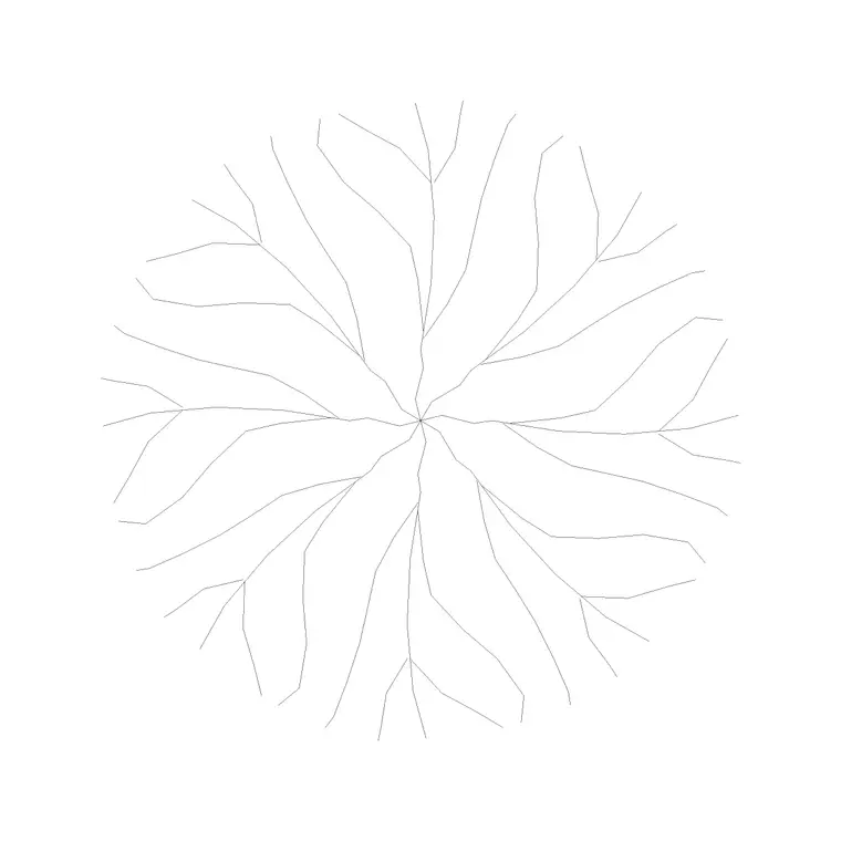 Tree Without Leaves (5) DWG CAD block thumbnail — trees & plants drawing