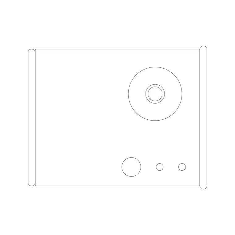 Trolley 5 DWG CAD block thumbnail — medical drawing