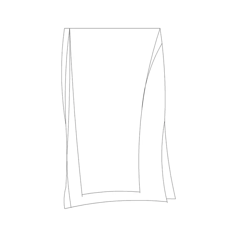Trouser Hanged 1 DWG CAD block thumbnail — accessories drawing