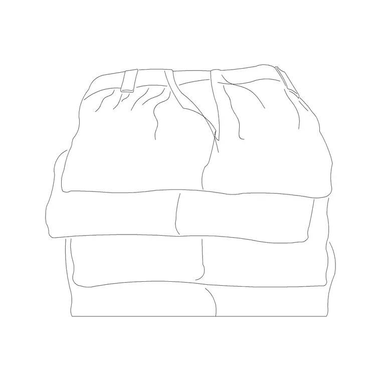 Trouser Stacking DWG CAD block thumbnail — accessories drawing